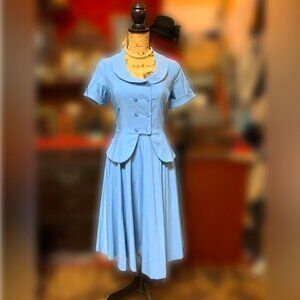 💙 Vintage-Inspired Blue Dress (Gown Town)